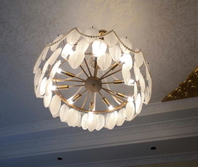 Aliya Feather Design Crystal Chandelier - Elegance in Every Room