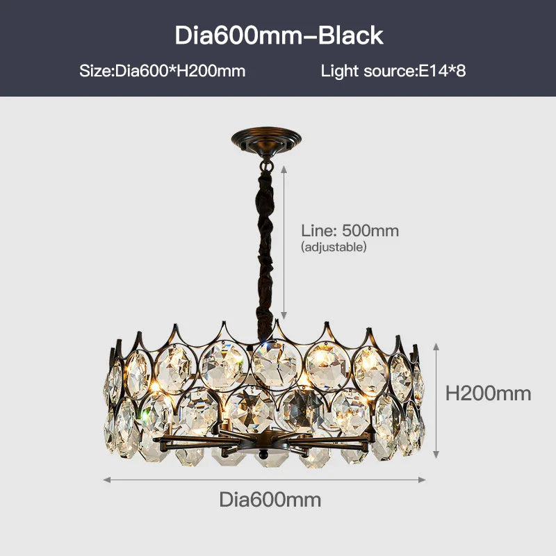 Delilah Crystal Drop Chandelier - Elegant Illumination for Any Room