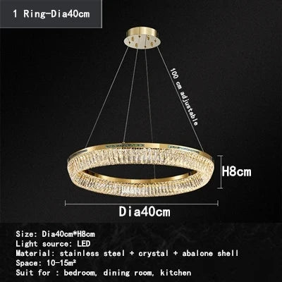 Celeste Crystal Chandelier - Luxury LED Lighting for Home Decor