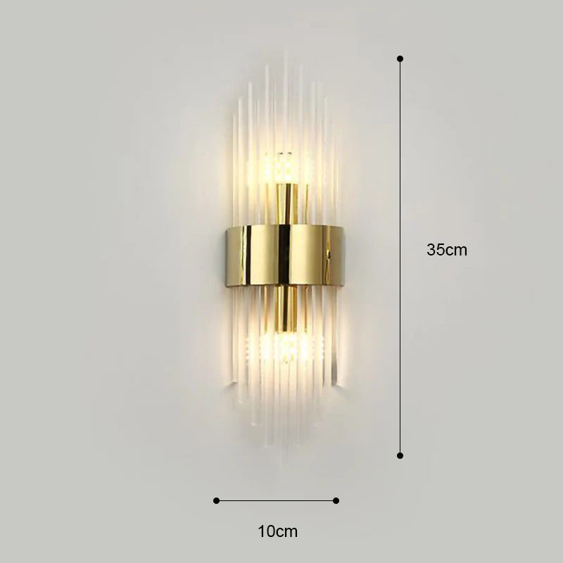 Modern LED Luxury Crystal Wall Lights Gold Home Indoor Wall Sconces Living Room Bedroom Background Decor Wall Lamp Bedside Light