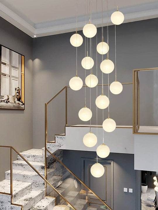 Gemma Staircase Chandelier – Illuminate with Warm, Inviting Light