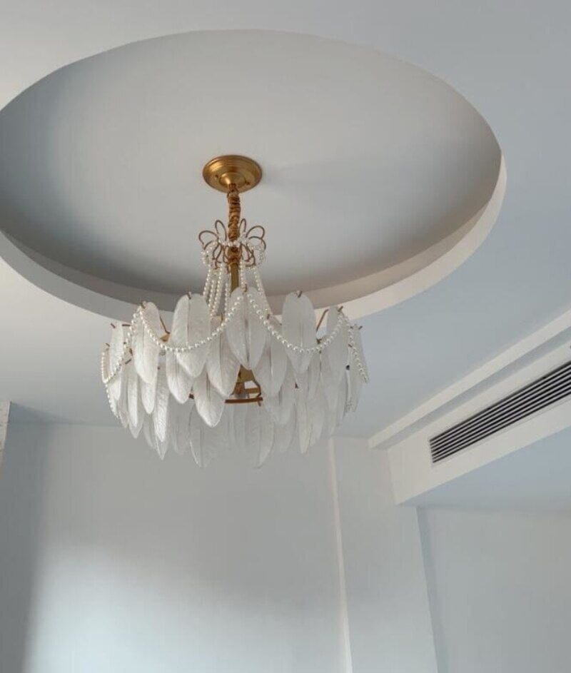 Aliya Feather Design Crystal Chandelier - Elegance in Every Room