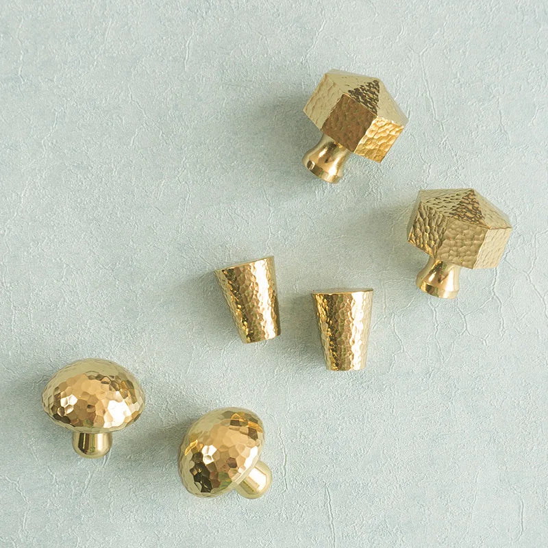 Handmade Brass Hammered Cabinet Handles – Nordic Luxury Pulls
