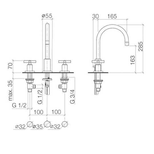 Two Handle Bathroom Faucet 3 Hole 8 inch Basin Faucets Lavatory Sink Faucet with hose, Chrome High arc bathroom faucet