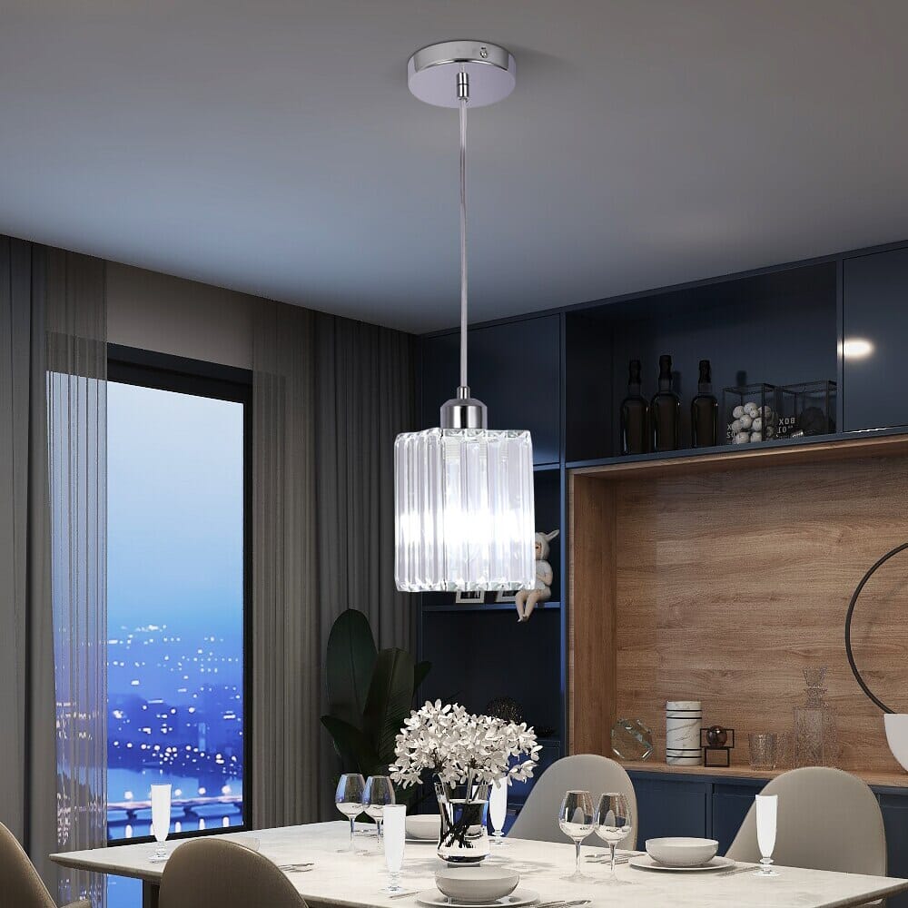 Luna Crystal Glass Pendant Light - Timeless Elegance for Any Space