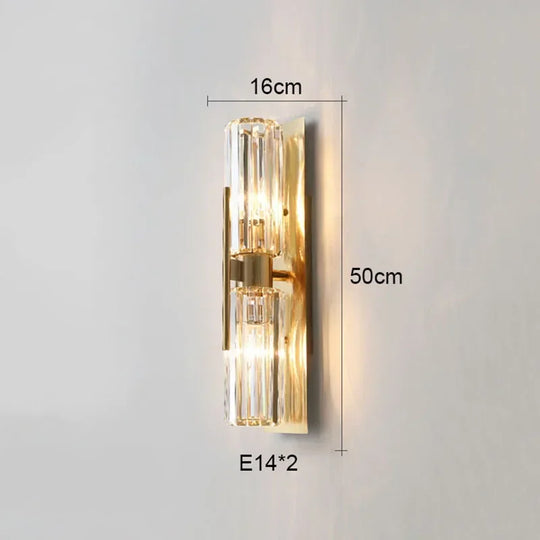 Luxury Crystal Wall Lamp Postmodern LED Sconce for Bedroom Living