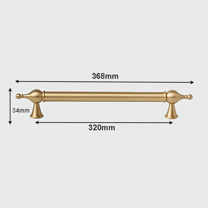 Modern Brass Cabinet Handles – Brushed Gold Pulls and Knobs for Furniture (60–368mm)