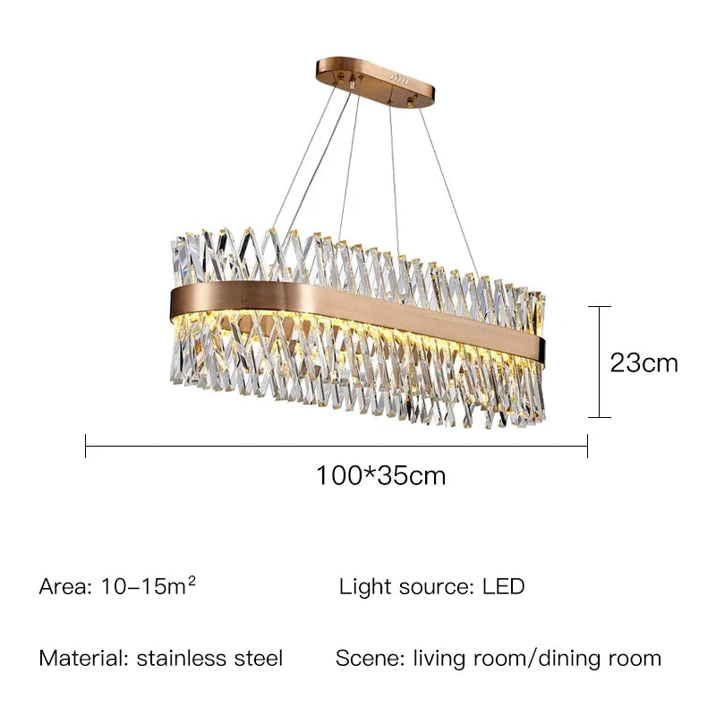 Alara Cross Chandelier – Modern Elegance with Crystal Brilliance