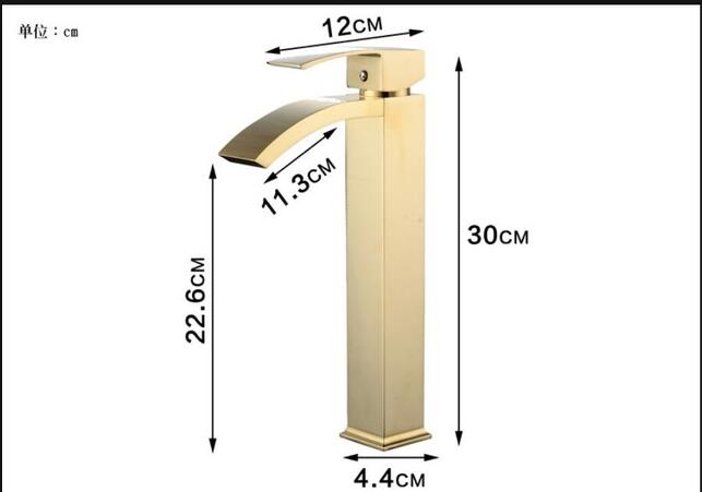 Basin faucet brass bathroom faucet single handle torneiras para pia de banheiro Rose Gold sink Wash faucet waterfall faucet