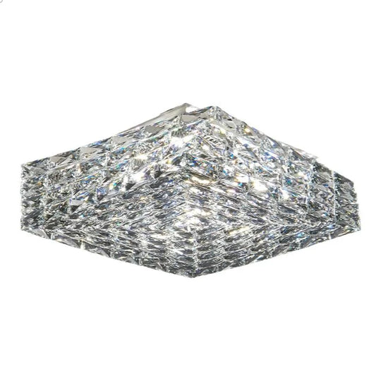 Modern Square Crystal LED Ceiling Light Luxury Bedroom Living Room