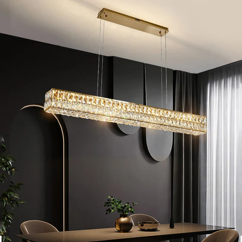 Cressida Crystal Linear Pendant Light