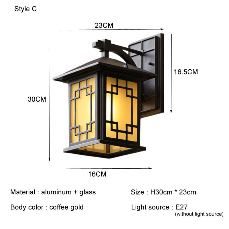 Mizar Outdoor Waterproof Retro Wall Light