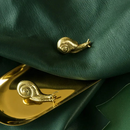 Brass Snail-Shaped Drawer Handle – Artistic Vintage Knob