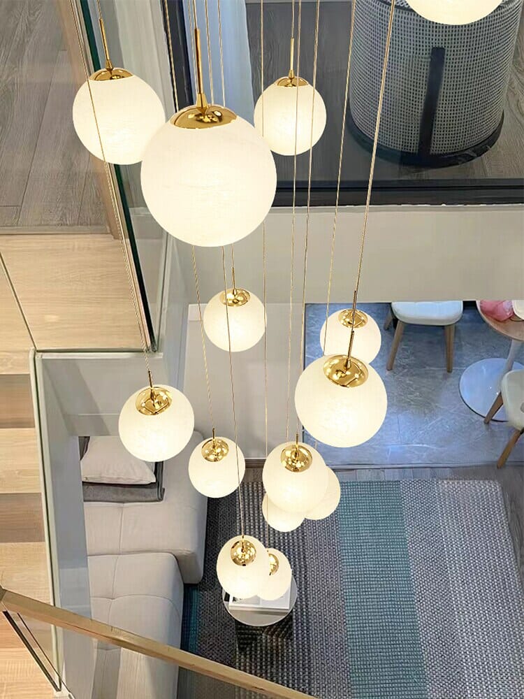 Gemma Staircase Chandelier – Illuminate with Warm, Inviting Light