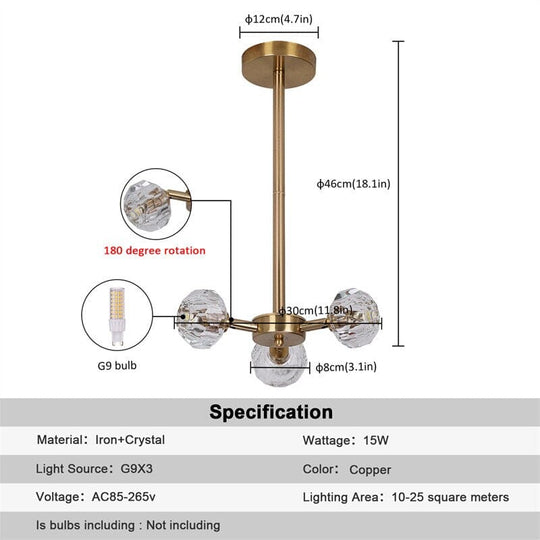 Tessa Crystal LED Hanging Light – Decorate Your Space with Elegance and Brilliance