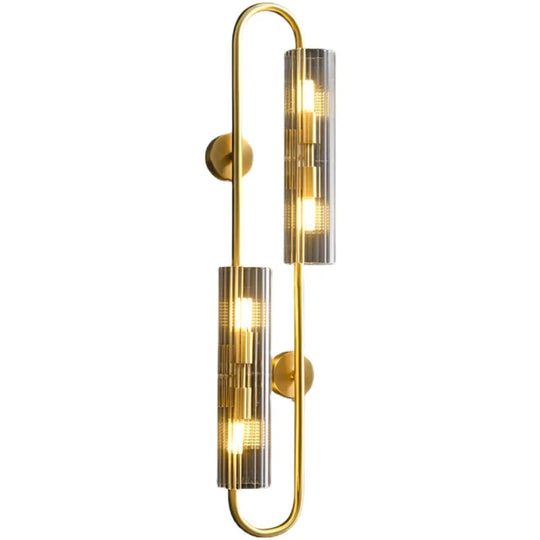 Lysandra Bed Side Copper Glass Wall Light – Where Sleek Design Meets Sophisticated Illumination