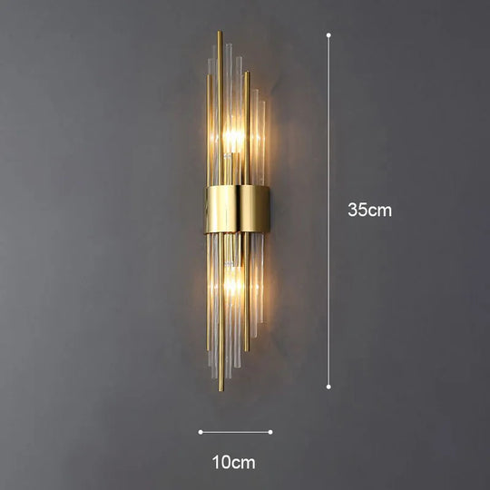 Modern LED Luxury Crystal Wall Lights Gold Home Indoor Wall Sconces Living Room Bedroom Background Decor Wall Lamp Bedside Light