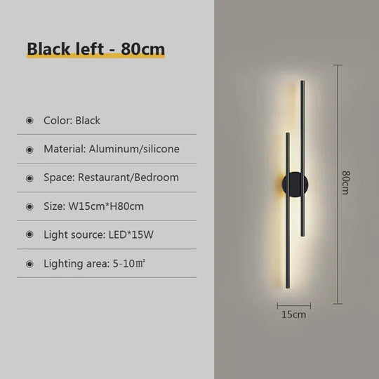 Celine  Double Head Long Strip LED Wall Lamps