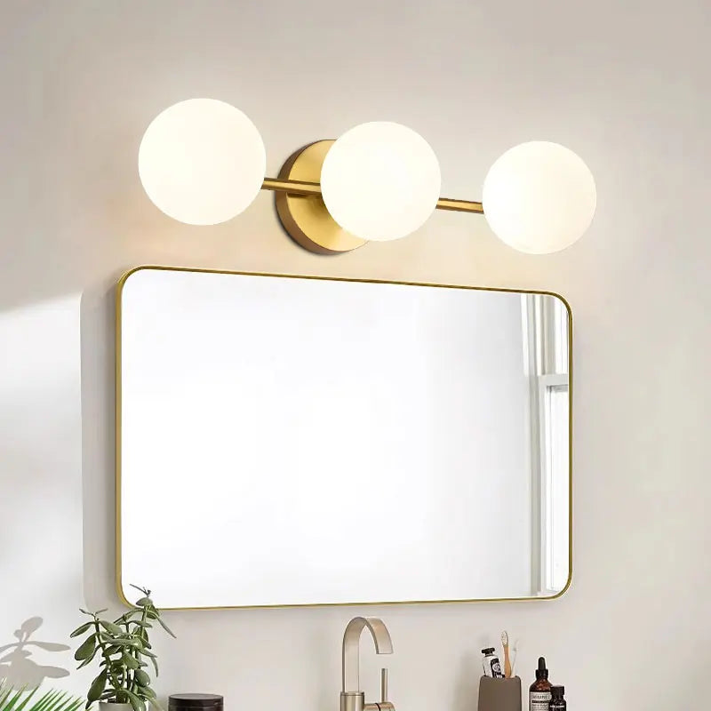 Nordic Frosted Glass Wall Lamp Modern LED Sconce for Bedroom