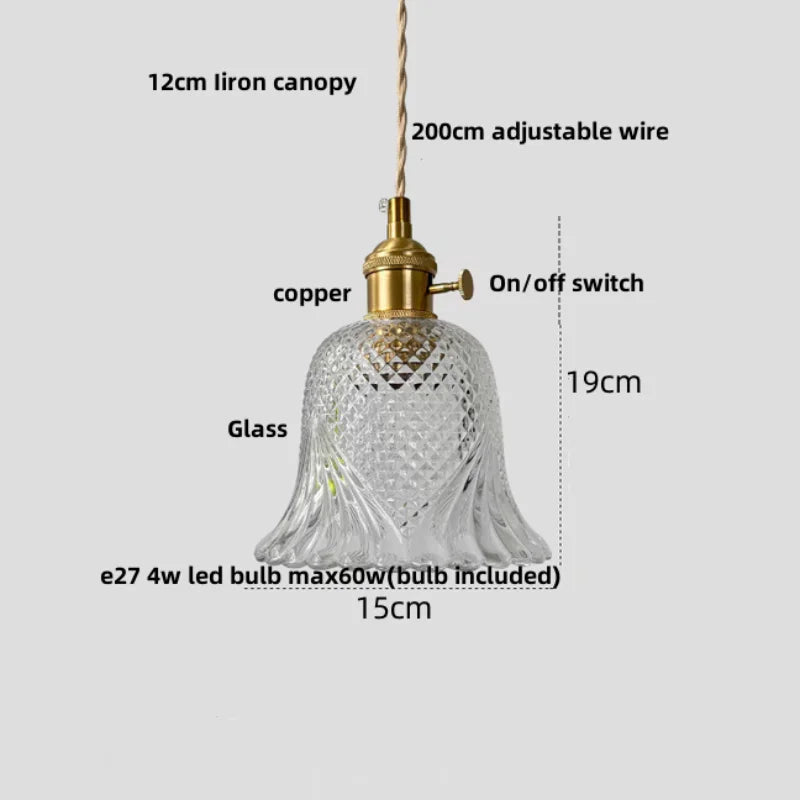 Lucien – Modern Clear Glass Pendant Light for Living Room, Restaurant, and Café