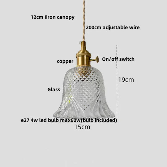 Lucien – Modern Clear Glass Pendant Light for Living Room, Restaurant, and Café