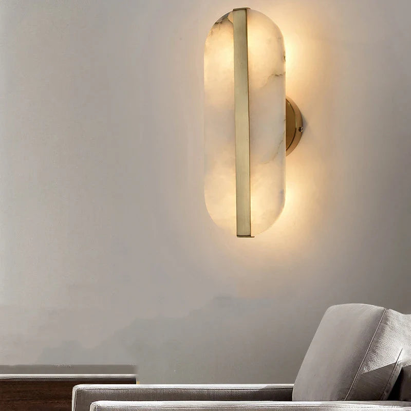 Merak Stone Wall Lamp: A Glowing Touch of Elegance