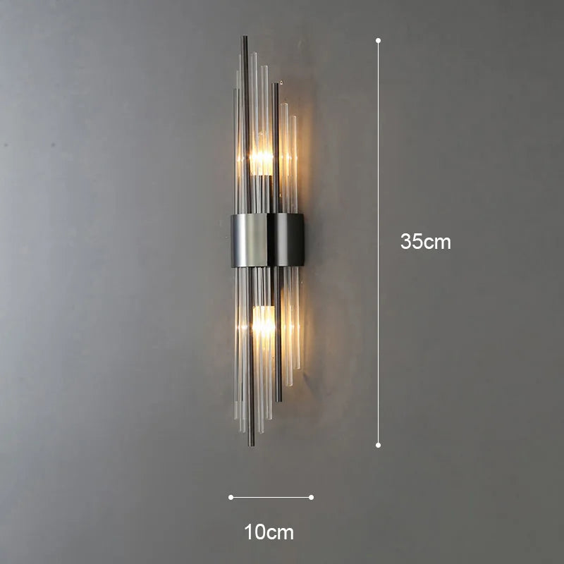 Modern LED Luxury Crystal Wall Lights Gold Home Indoor Wall Sconces Living Room Bedroom Background Decor Wall Lamp Bedside Light