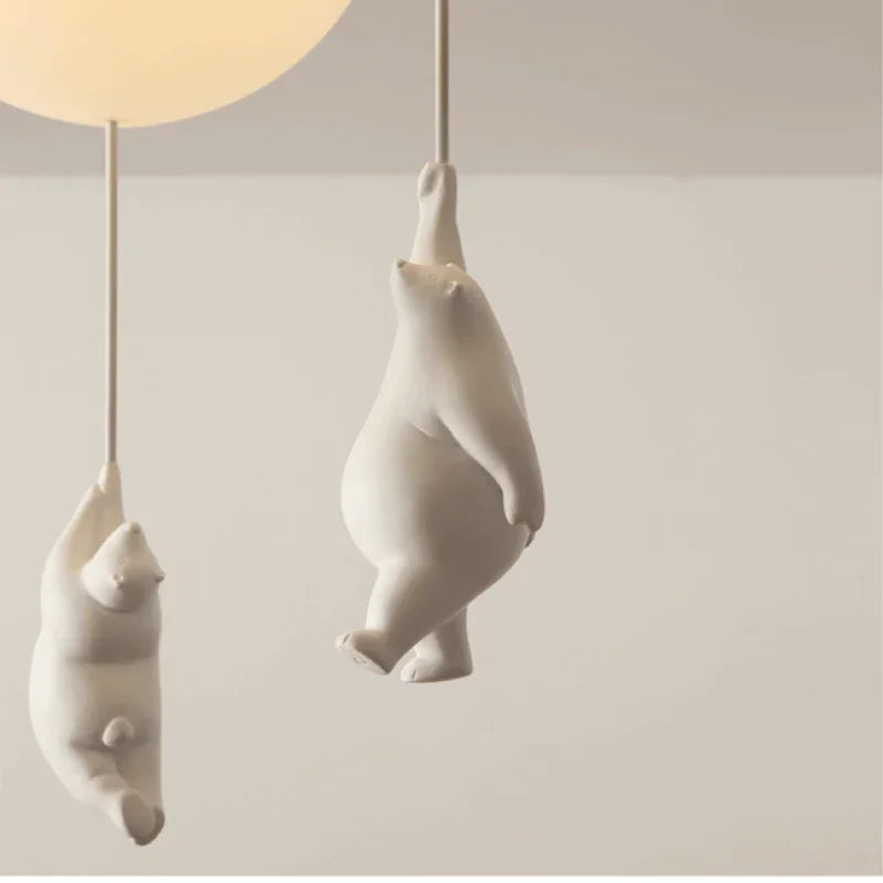 Bear Pendant Light - Whimsical Nordic Children's Room Pendant Light