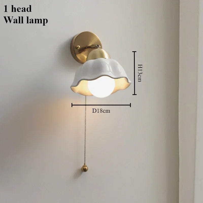 Modern Nordic Ceramic Flower Pendant Light – LED Chandelier