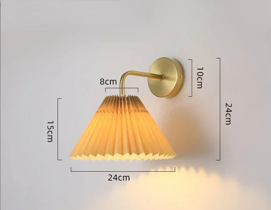 Retro Fabric Wall Lamp with Reading Light Modern Luxury Bedside