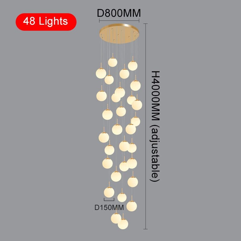 Gemma Staircase Chandelier – Illuminate with Warm, Inviting Light