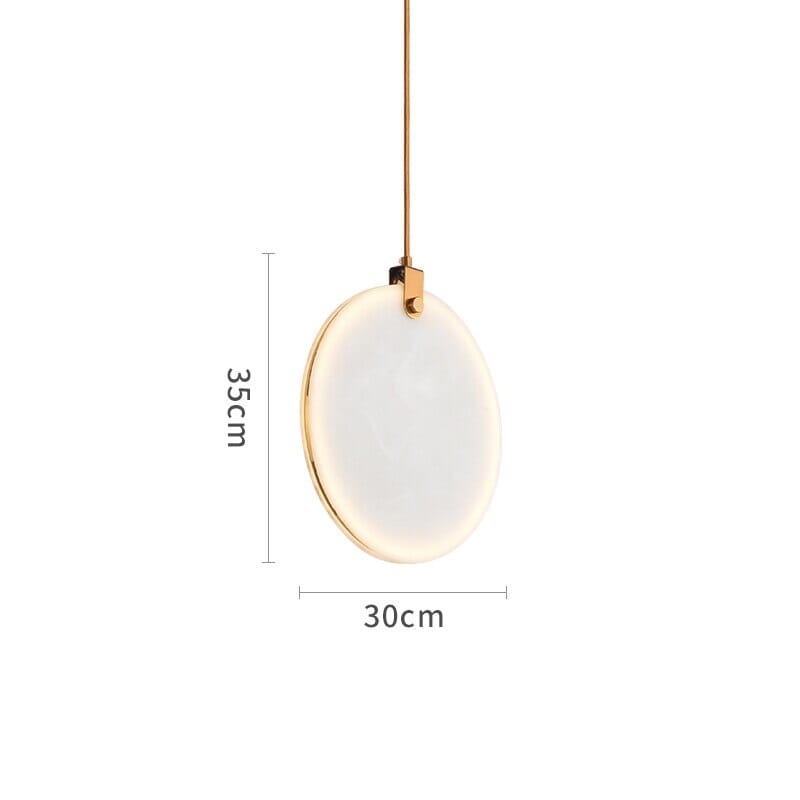 Edith Round Marble Stone Pendant Light