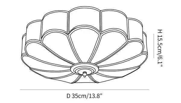 All-Copper Minimalist LED Ceiling Lamp for Study & Dining Room