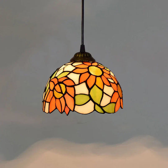 Isolde – European Stained Glass Pendant Light for Dining Room, Bedroom, and Home Décor