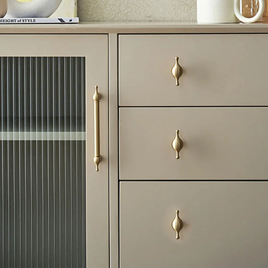 Modern Brass Cabinet Handles – Brushed Gold Pulls and Knobs for Furniture (60–368mm)