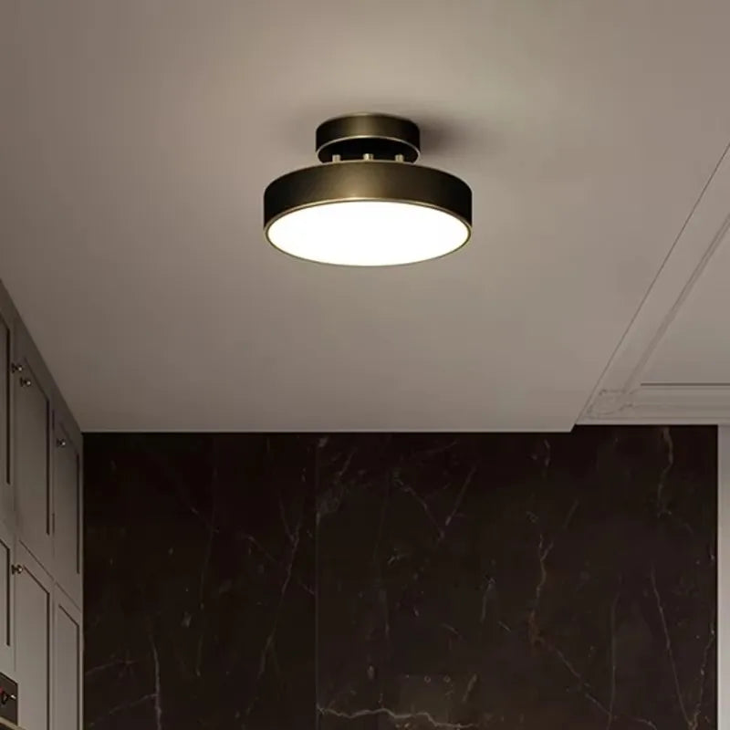 Nordic LED Ceiling Light with Adjustable Copper Finish
