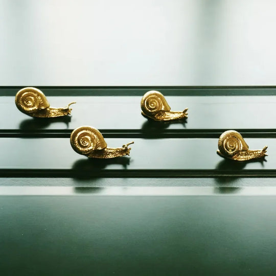 Brass Snail-Shaped Drawer Handle – Artistic Vintage Knob