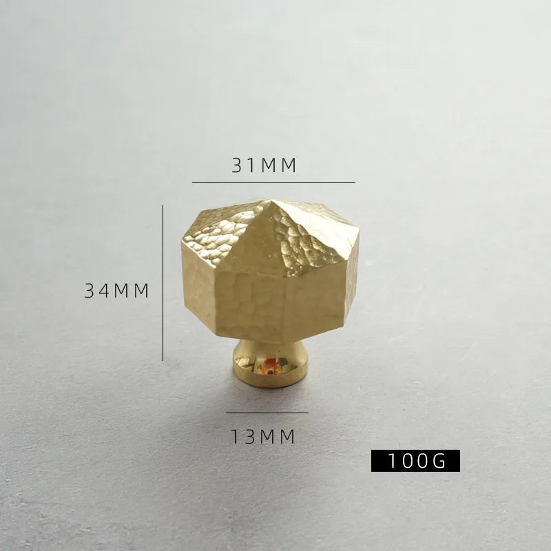 Handmade Brass Hammered Cabinet Handles – Nordic Luxury Pulls