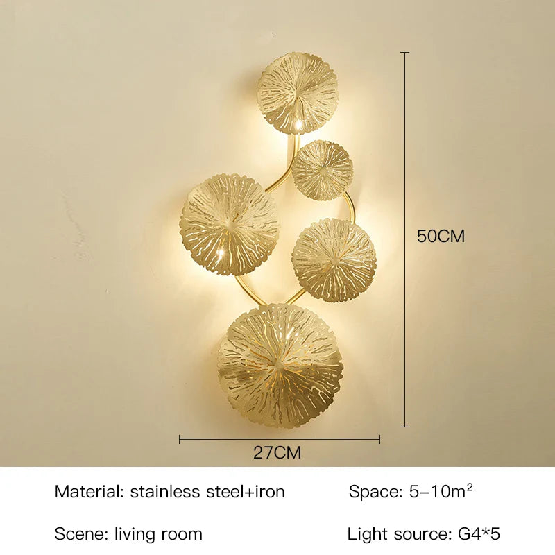 Zaylee Lotus Leaf Modern Wall Lamps