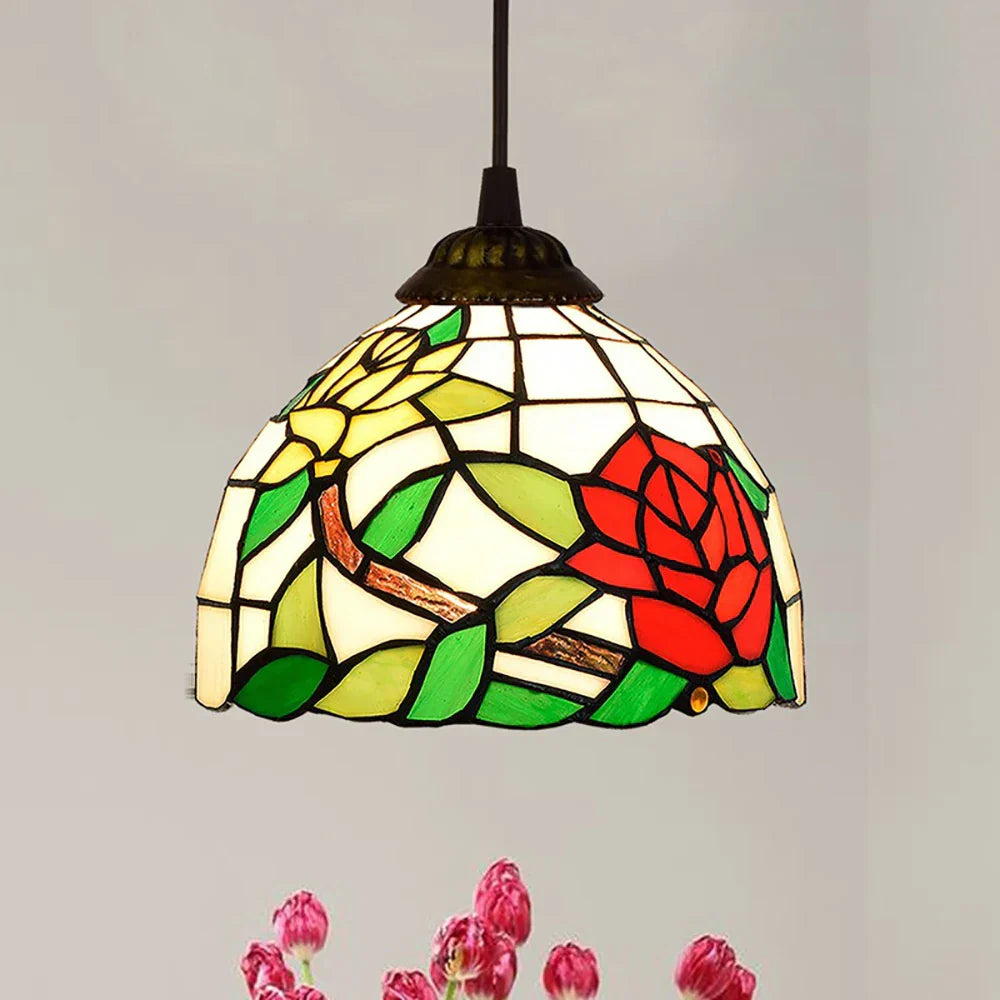 Isolde – European Stained Glass Pendant Light for Dining Room, Bedroom, and Home Décor