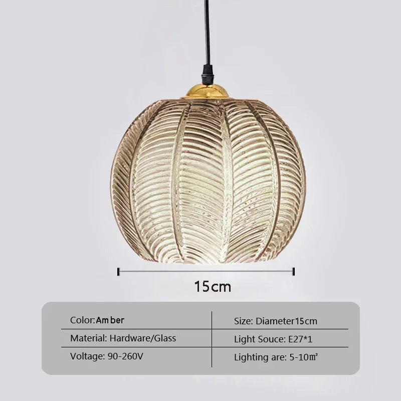Sylvara – Nordic Glass Pendant Light for Bedroom, Living Room, and Kitchen Island