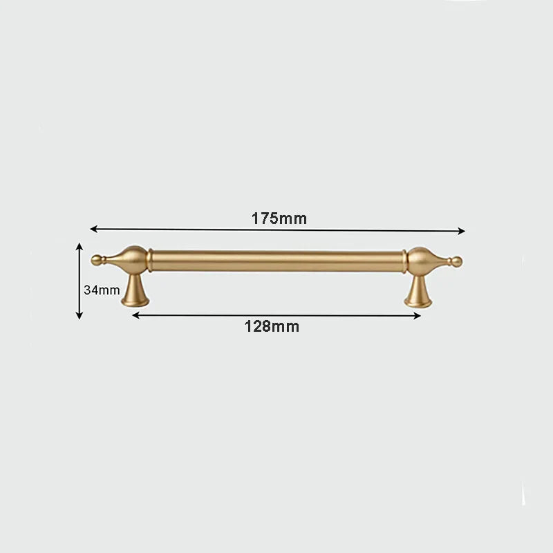 Modern Brass Cabinet Handles – Brushed Gold Pulls and Knobs for Furniture (60–368mm)