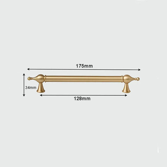 Modern Brass Cabinet Handles – Brushed Gold Pulls and Knobs for Furniture (60–368mm)