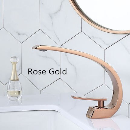 Bathroom faucet Rose Gold widespread Basin faucet Black Tap luxury Gold Basin Mixer Hot And Cold shower room sink Faucet