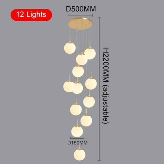 Gemma Staircase Chandelier – Illuminate with Warm, Inviting Light