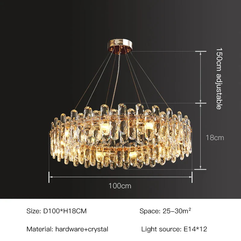 Lucia Crystal Chandelier - Elegant Lighting for Luxurious Spaces