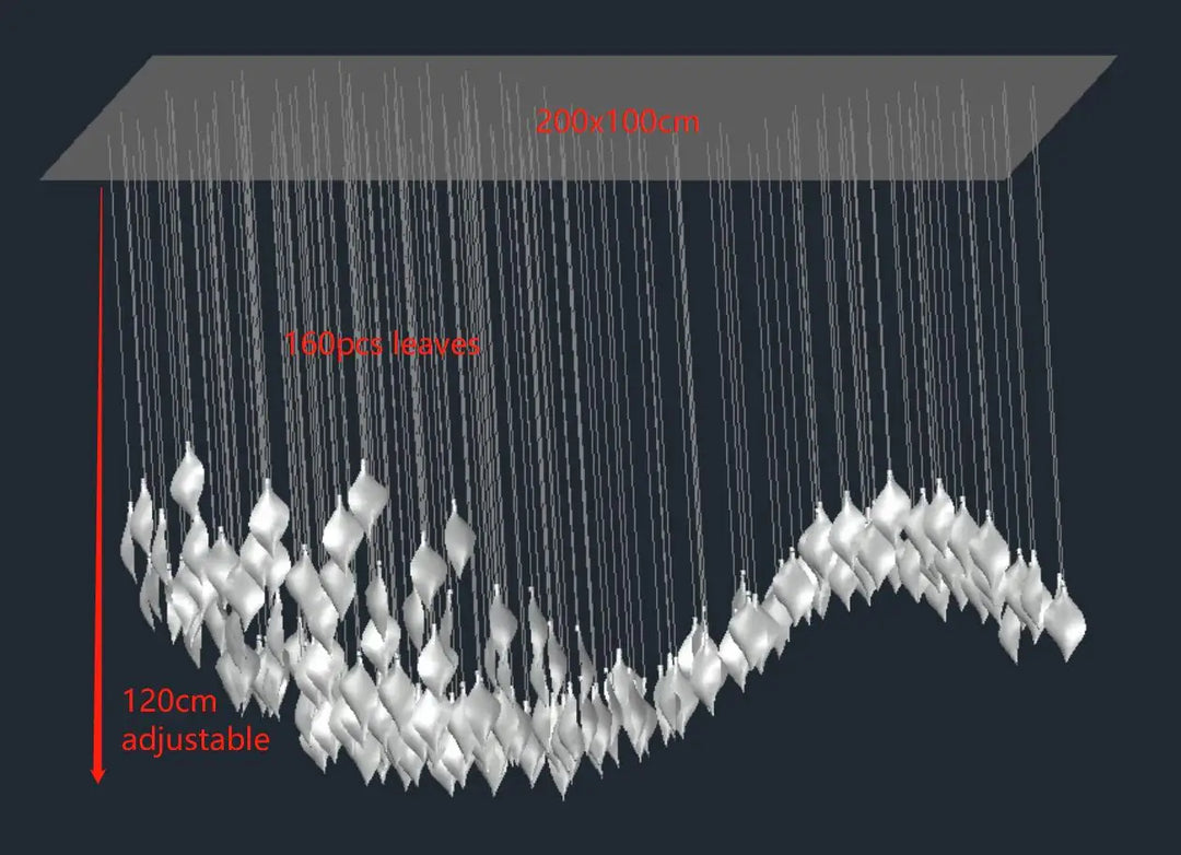 Aurevo Ceramic Leaf Chandelier – Custom Artistic Luxury Lighting