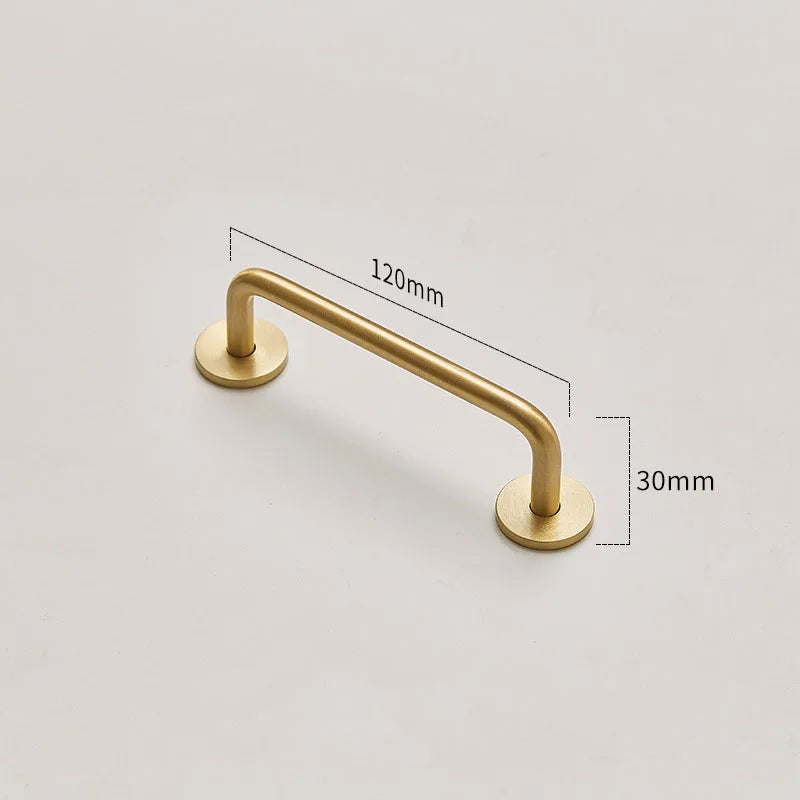 Modern Brass Furniture Bar Handles – Solid Brass Pulls and Towel Bars (7mm)