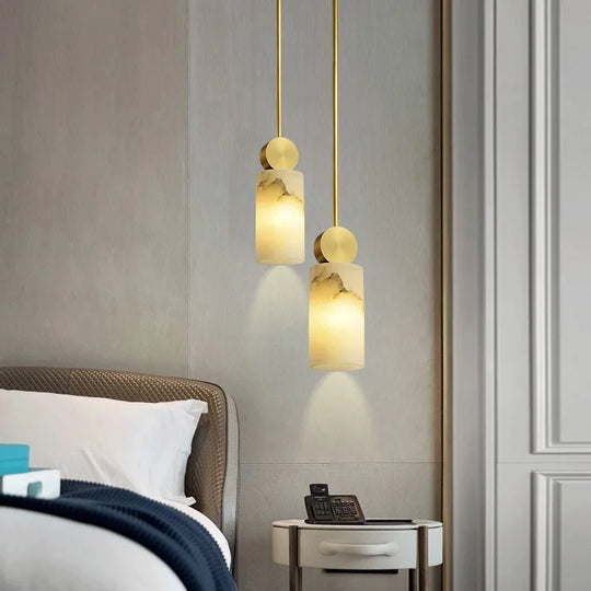 Francesca Nordic Marble Copper LED Pendant Lights