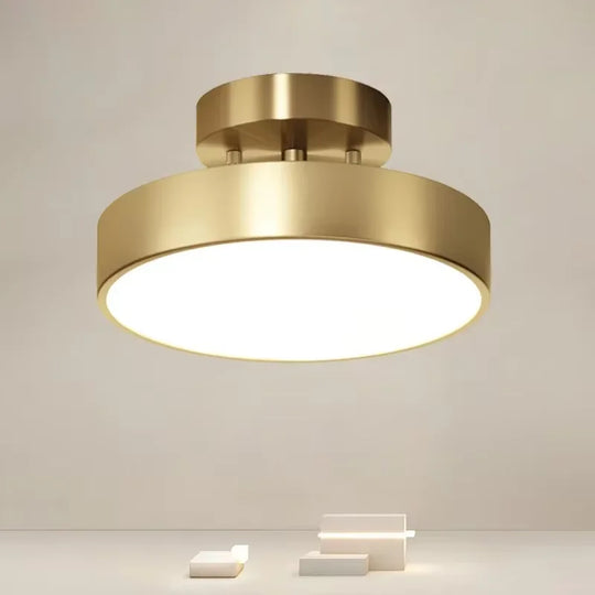 Nordic LED Ceiling Light with Adjustable Copper Finish